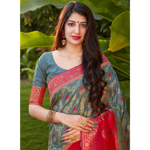 grey-festive-wear-woven-soft-banarasi-silk-saree-130918