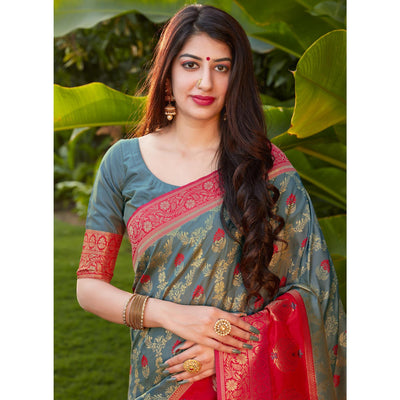 grey-festive-wear-woven-soft-banarasi-silk-saree-130918