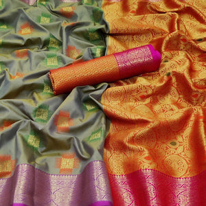 grey-festive-wear-woven-soft-banarasi-silk-saree-122586