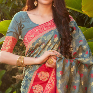 grey-festive-wear-woven-soft-banarasi-silk-saree-130918