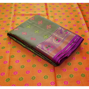 grey-festive-wear-woven-soft-banarasi-silk-saree-122583