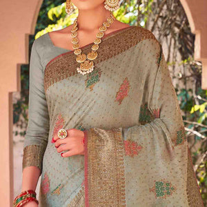 grey-festive-wear-woven-soft-cotton-saree-132349