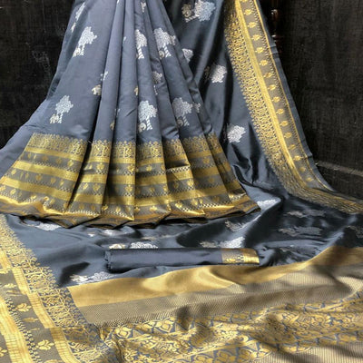grey-festive-wear-woven-soft-lichi-silk-saree-128182