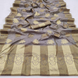 grey-festive-wear-woven-soft-organza-saree-136910