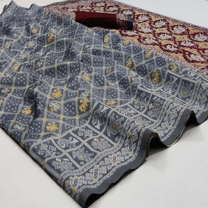 grey-festive-wear-woven-soft-silk-patola-saree-136547