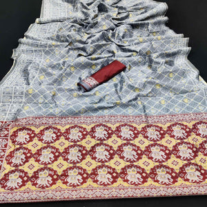 grey-festive-wear-woven-soft-silk-patola-saree-136547