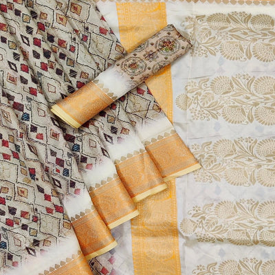 grey-festive-wear-woven-with-digital-printed-silk-saree-140079