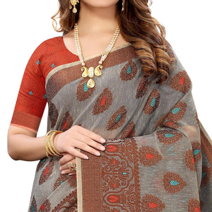 grey-festive-wear-woven-with-meena-butta-rich-pallu-cotton-saree-118306
