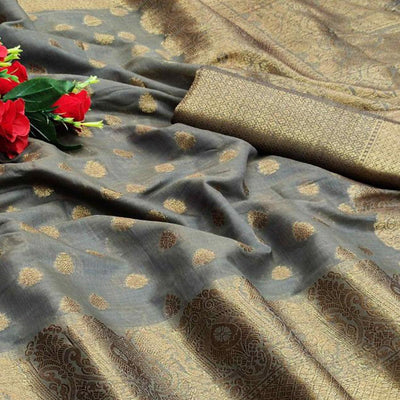 grey-festive-wear-woven-with-meena-butta-rich-pallu-cotton-saree-112327