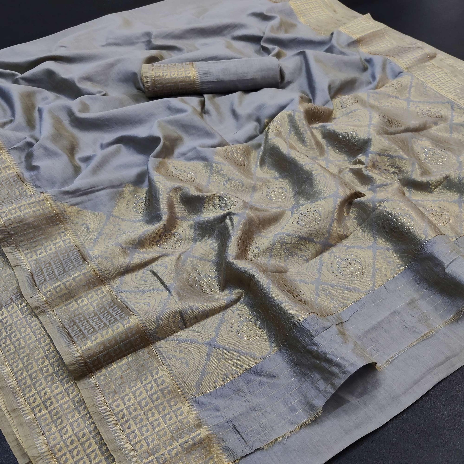 grey-festive-wear-woven-with-stone-work-assam-silk-saree-119050