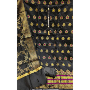grey-festive-wear-woven-work-with-tassels-banarasi-jacquard-dress-material-138621