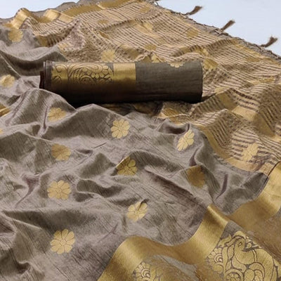 grey-festive-wear-zari-butta-woven-art-raw-silk-saree-111988