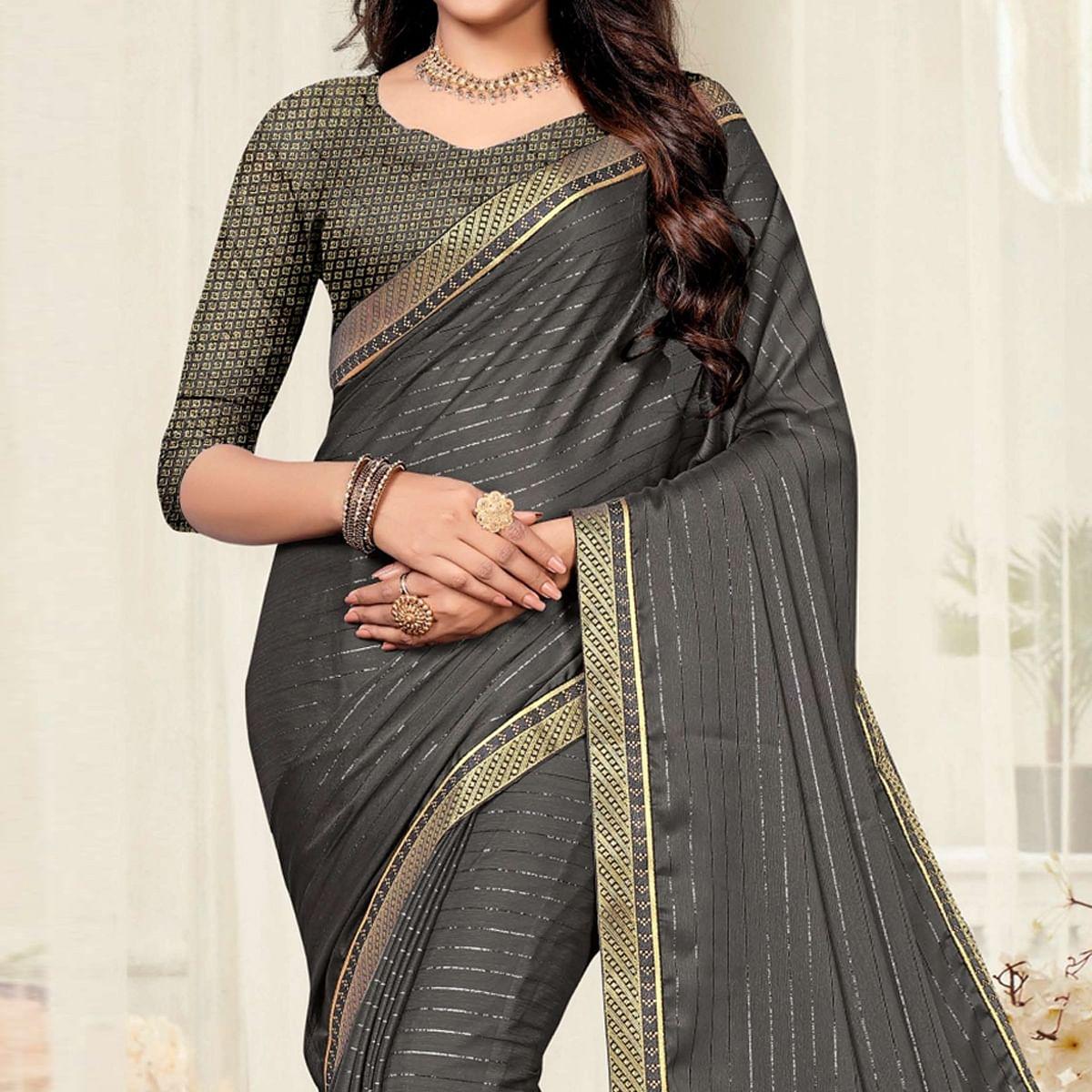 grey-festive-wear-zari-chiffon-saree-142880