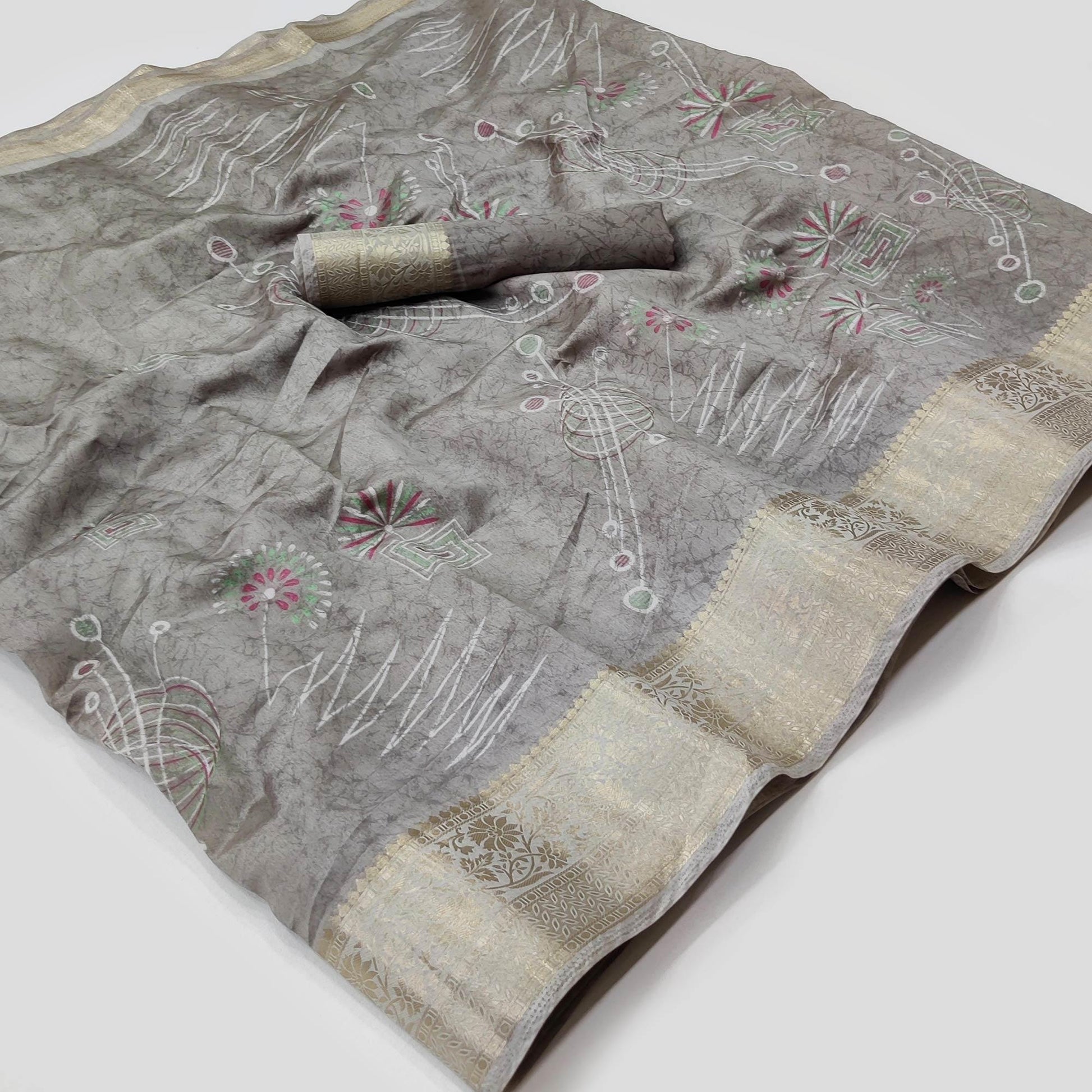 grey-floral-and-geometric-printed-dola-silk-saree