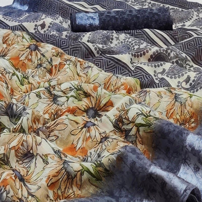 grey-floral-digital-printed-linen-saree-satin-border