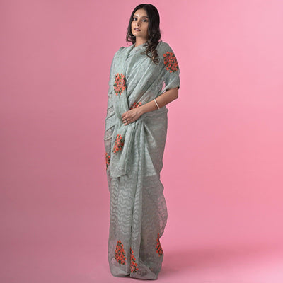 grey-floral-embroidered-brasso-saree