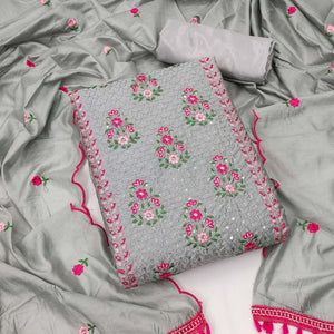 grey-floral-embroidered-chanderi-dress-material-1