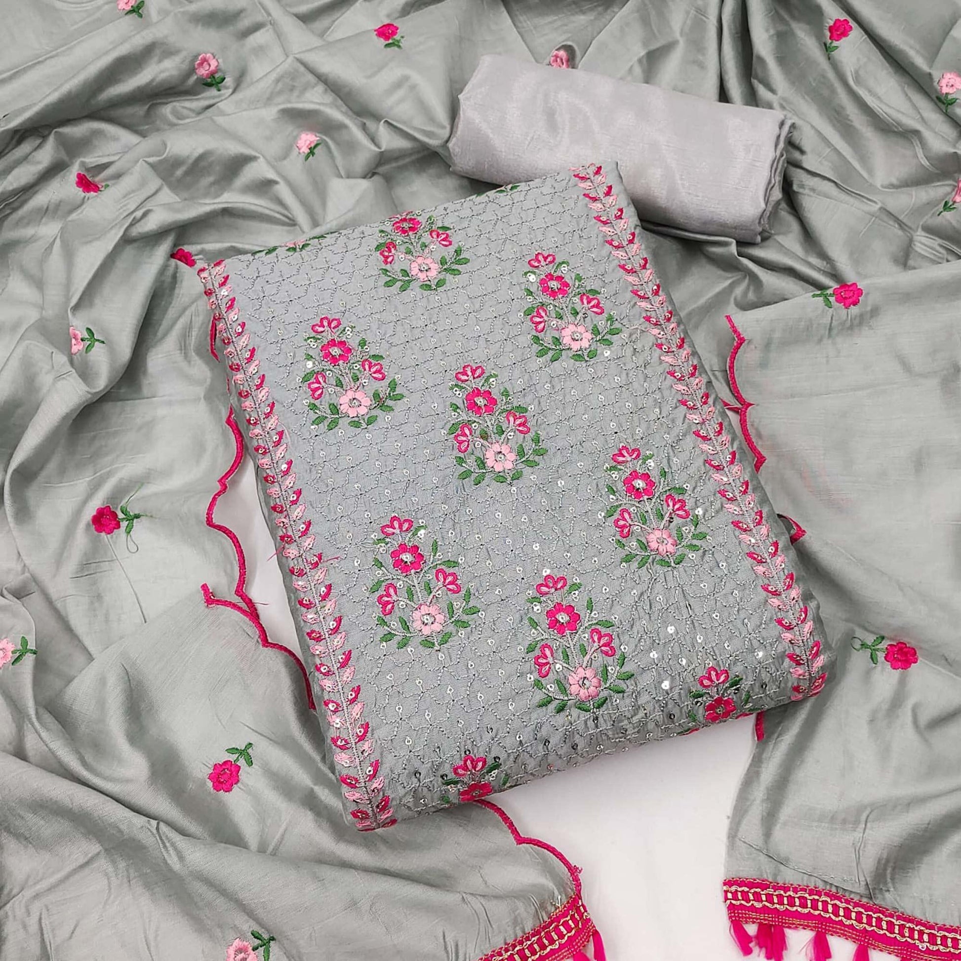 grey-floral-embroidered-chanderi-dress-material-1