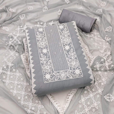 grey-floral-embroidered-chanderi-dress-material
