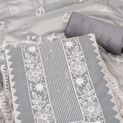 grey-floral-embroidered-chanderi-dress-material