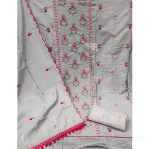 grey-floral-embroidered-chanderi-dress-material-1