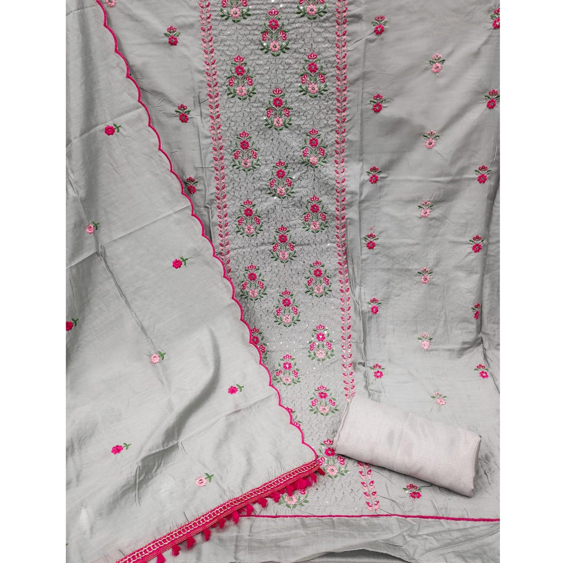 grey-floral-embroidered-chanderi-dress-material-1