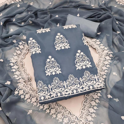 grey-floral-embroidered-georgette-dress-material
