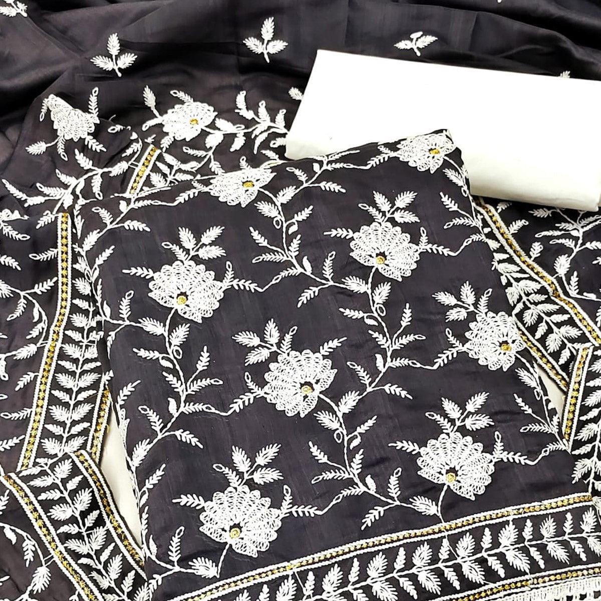 grey-floral-embroidered-muslin-dress-material-145349