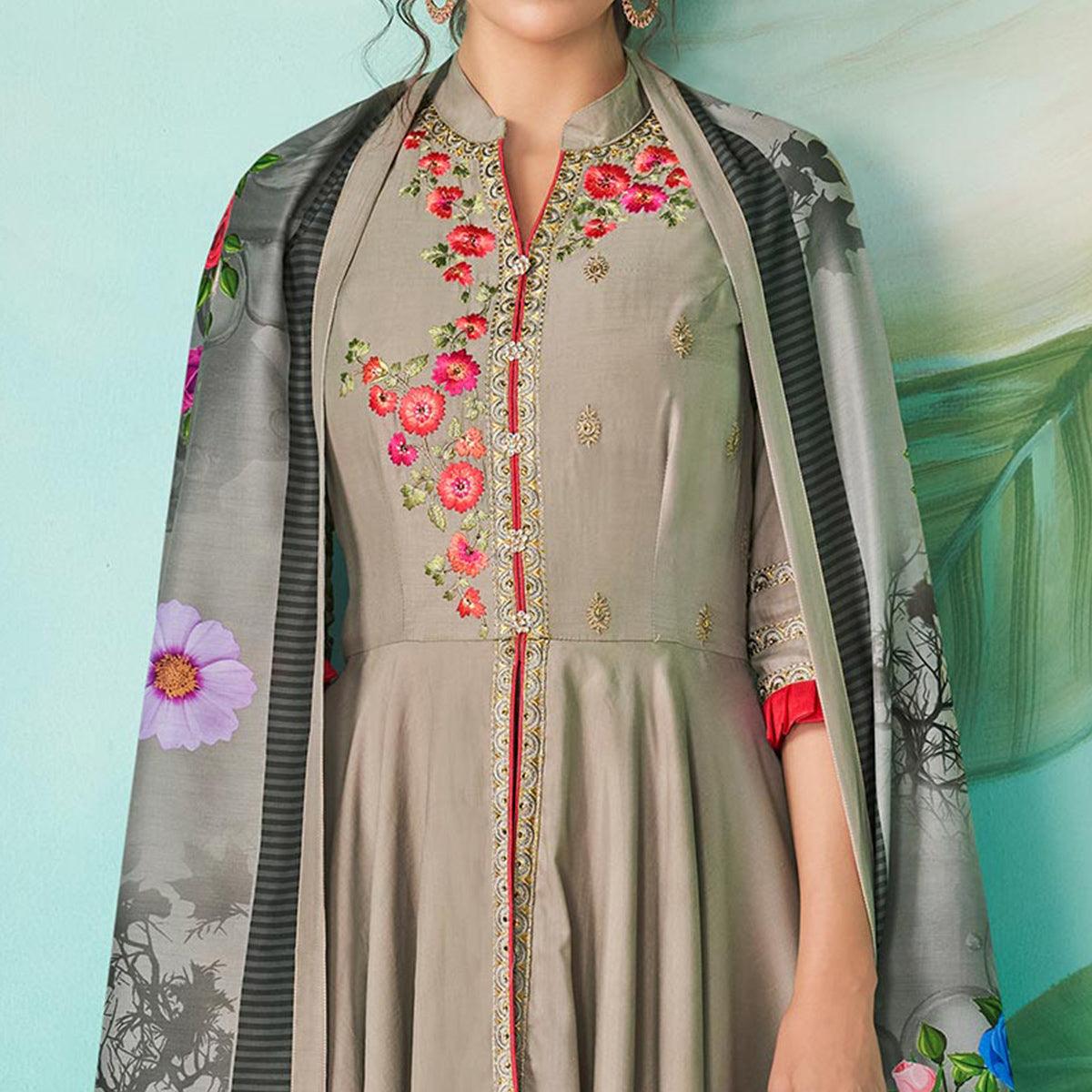 grey-floral-embroidered-muslin-cotton-kurti-palazzo-set-with-dupatta