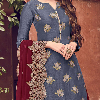 grey-floral-embroidered-pure-dola-jacquard-partywear-suit-123063