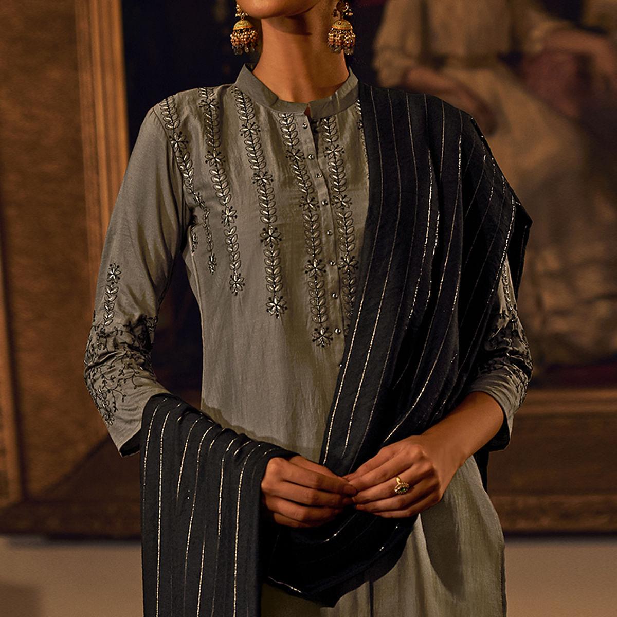 grey-floral-embroidered-pure-viscose-silk-partywear-suit-123539