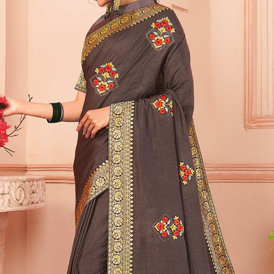 grey-floral-embroidered-vichitra-silk-saree-145549
