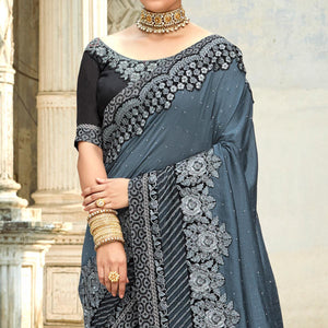 grey-floral-embroidered-vichitra-silk-saree