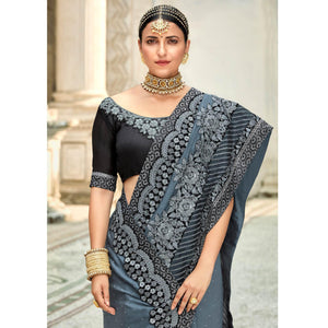 grey-floral-embroidered-vichitra-silk-saree