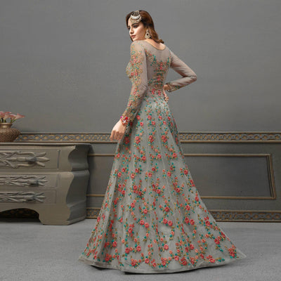 grey-floral-embroidered-with-handwork-soft-net-partywear-gown