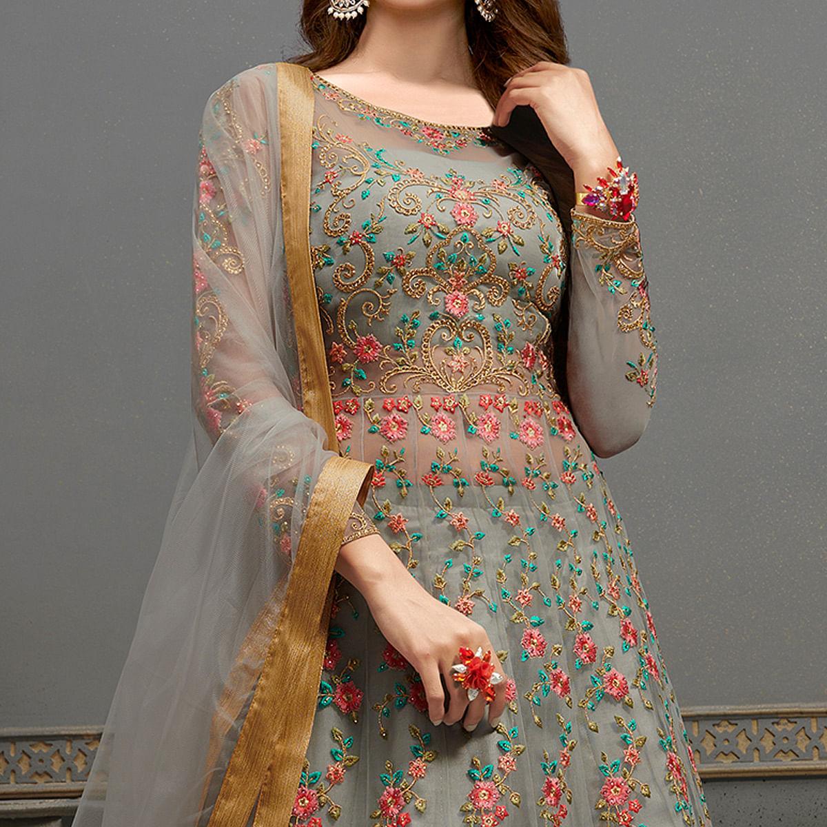 grey-floral-embroidered-with-handwork-soft-net-partywear-gown