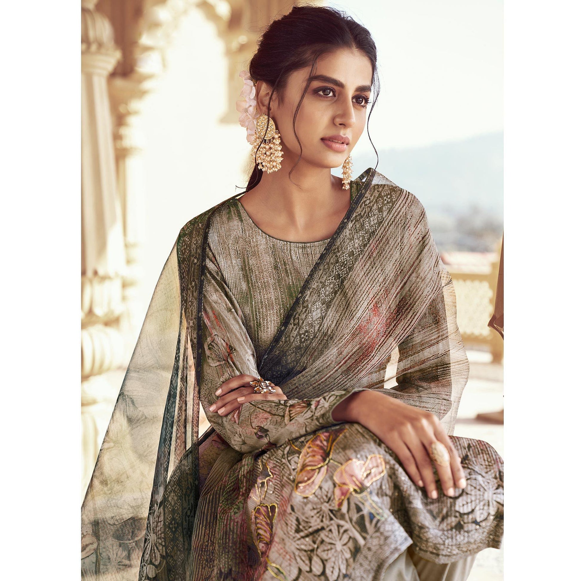 grey-floral-print-with-sequence-embroidered-royal-chinon-partywear-suit-134094