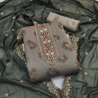 grey-floral-printed-chanderi-dress-material-142943