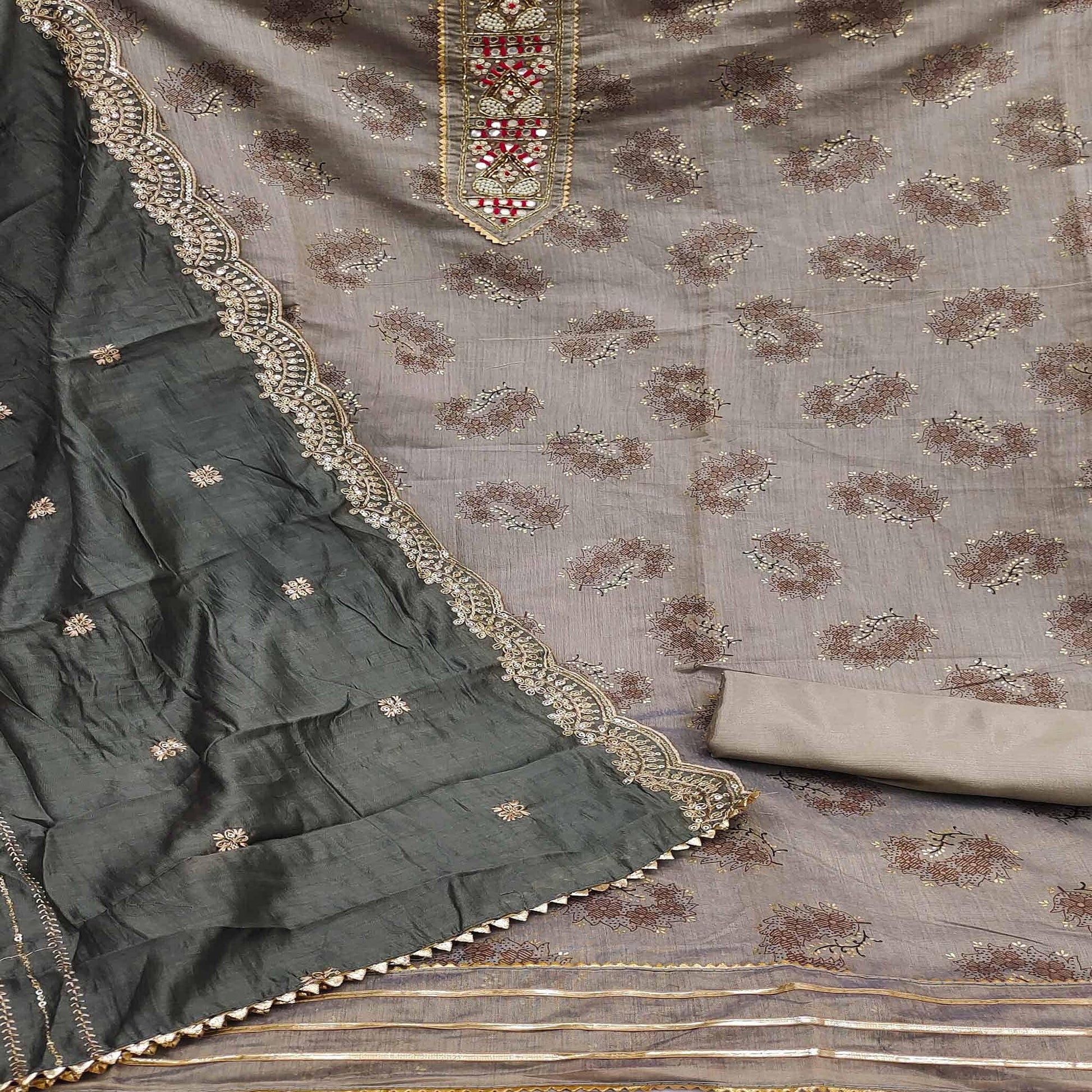 grey-floral-printed-chanderi-dress-material-142943