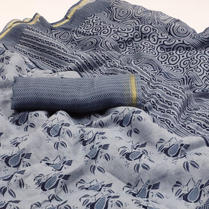 grey-floral-printed-cotton-blend-saree