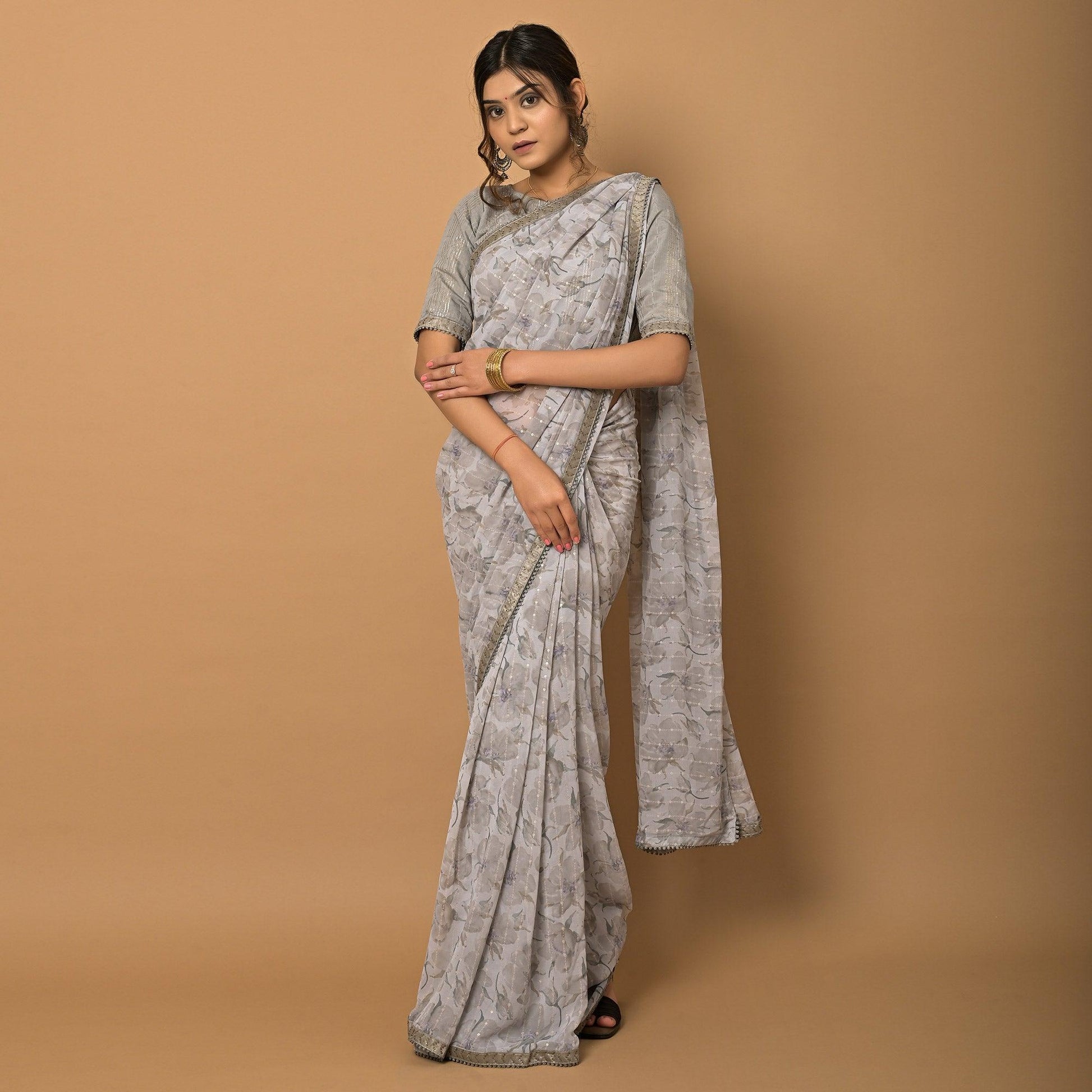 grey-floral-printed-georgette-saree-145569