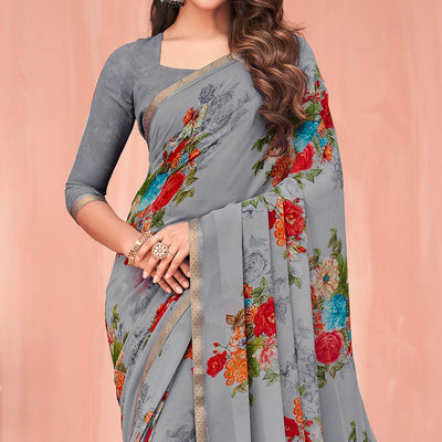 grey-floral-printed-georgette-saree-2