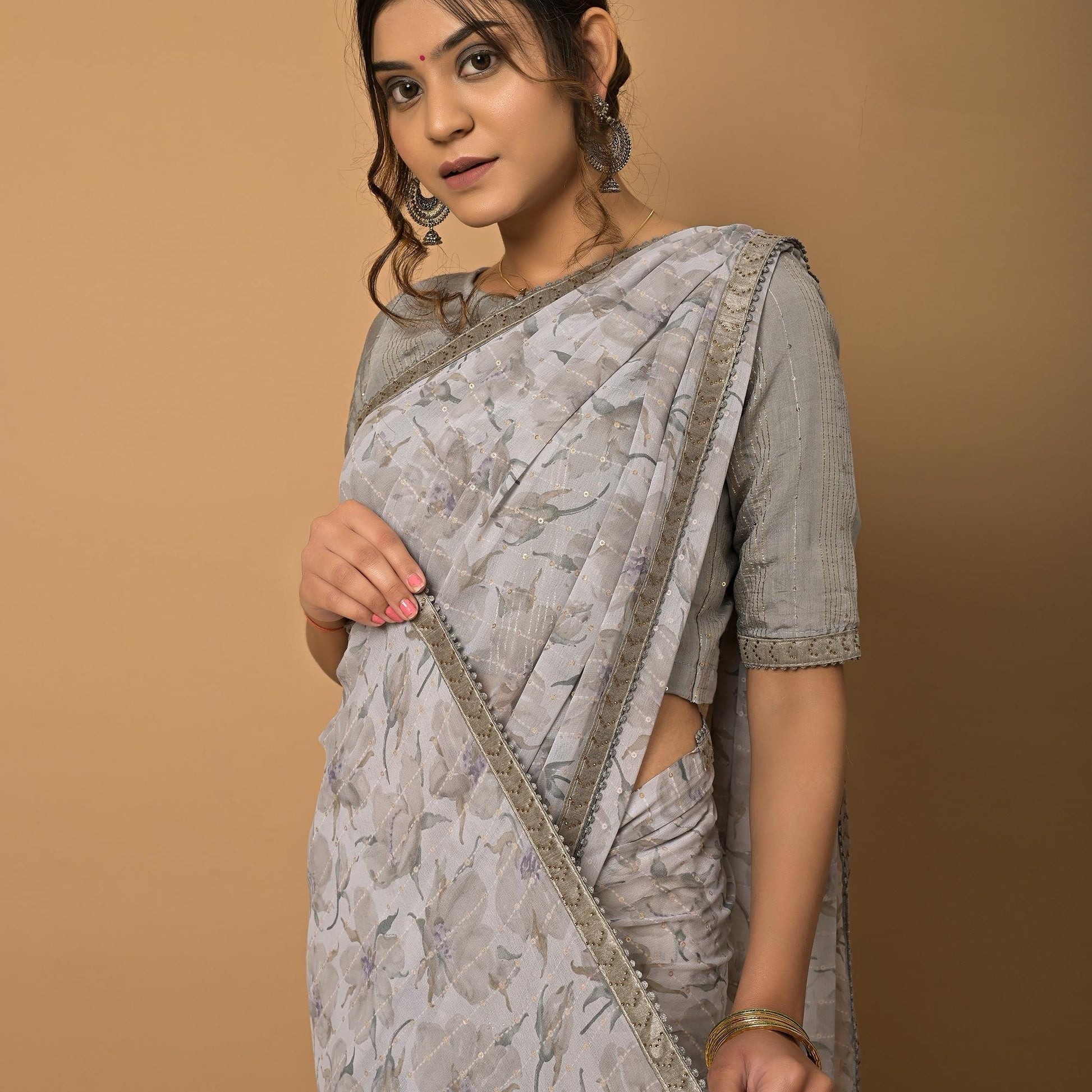 grey-floral-printed-georgette-saree-145569