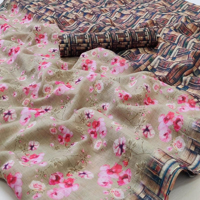 grey-floral-printed-linen-saree-145056