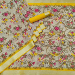 grey-floral-printed-linen-saree