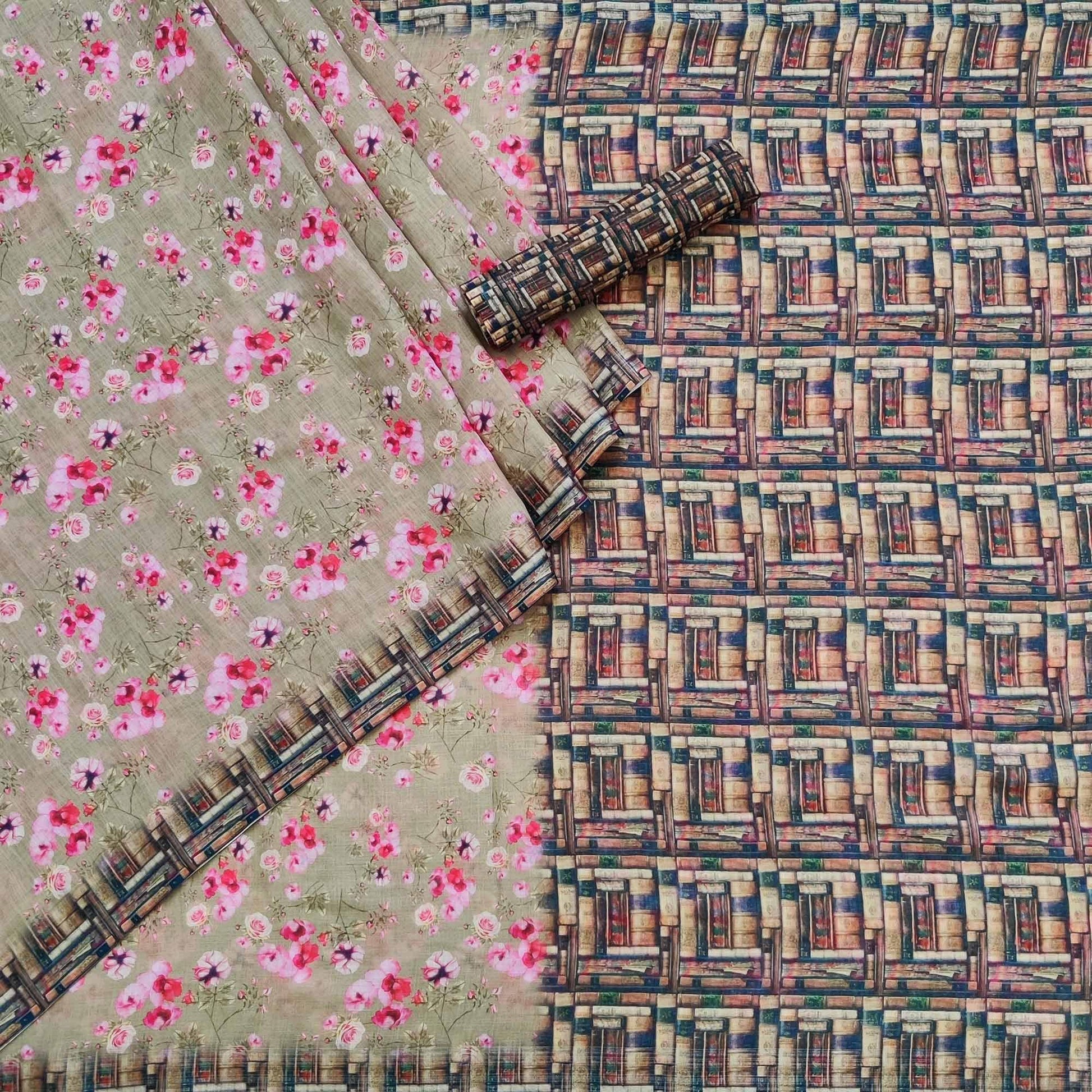 grey-floral-printed-linen-saree-145056