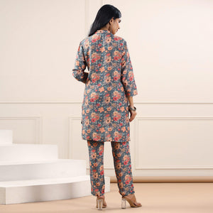 grey-floral-printed-muslin-kurti-pant-set