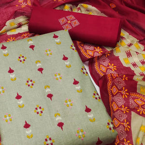 grey-floral-printed-cotton-blend-dress-material