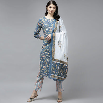 teal-blue-floral-printed-pure-cotton-salwar-suiit-1