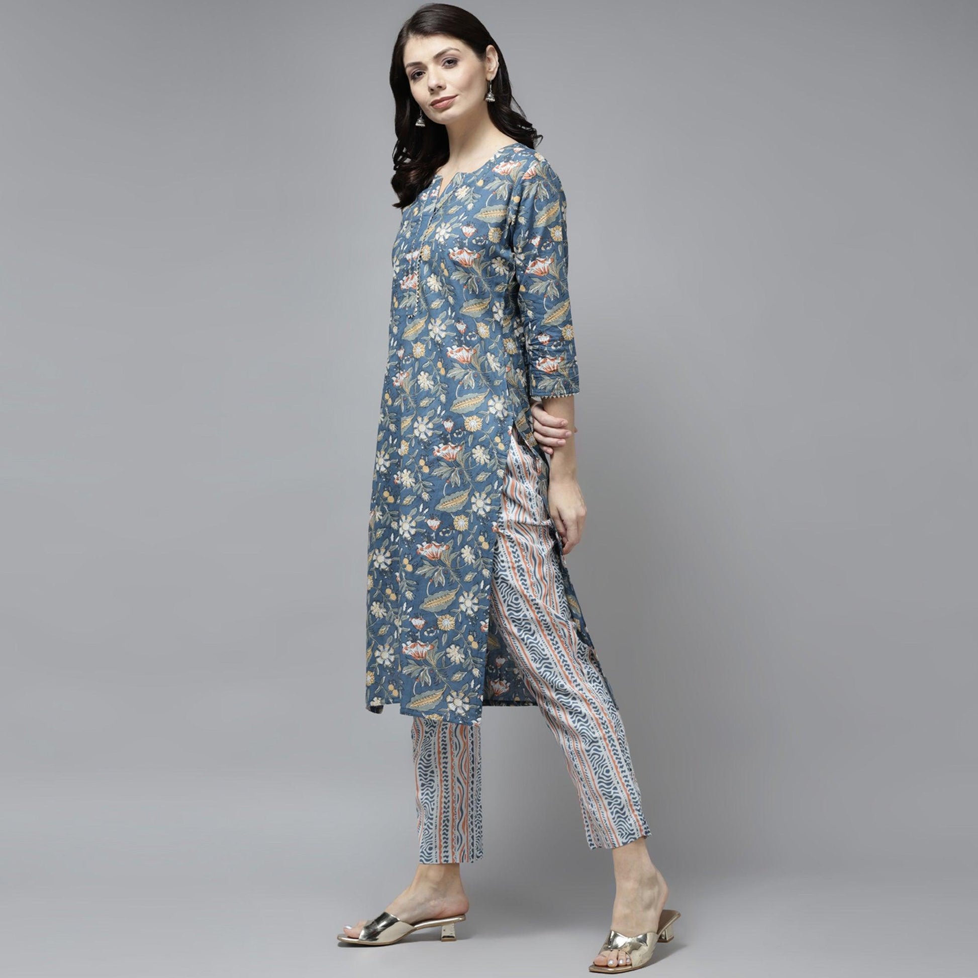 teal-blue-floral-printed-pure-cotton-salwar-suiit-1